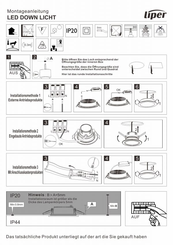 F Series trong suốt (LED CEILING LIGHT)